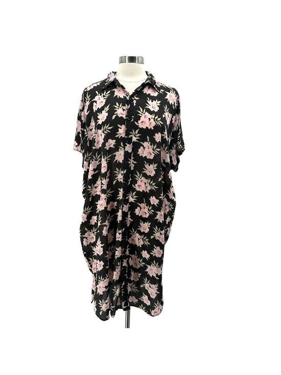 acacia swimwear Dresses & Skirts - Acacia Swimwear Womens Large Dress Koki Dress In Black Vintage Aloha Tencel
